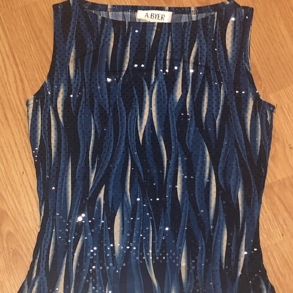 $45 A. Byer Beautiful dramatic color Tank top Jr S - Picture 8 of 12